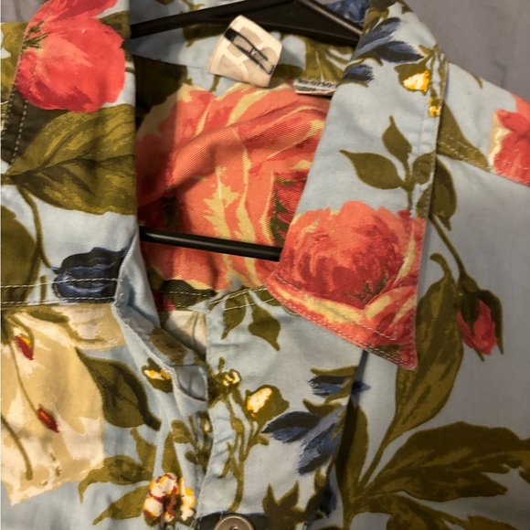 Roaman’s Floral Longsleeve Button Up Shirt Size 1X RN88842 NWOT Pockets - Picture 13 of 16